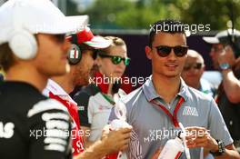 Pascal Wehrlein (GER) Manor Racing on the drivers parade. 19.06.2016. Formula 1 World Championship, Rd 8, European Grand Prix, Baku Street Circuit, Azerbaijan, Race Day.