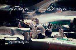 Race winner Lewis Hamilton (GBR) Mercedes AMG F1 W07 Hybrid celebrates in parc ferme. 10.07.2016. Formula 1 World Championship, Rd 10, British Grand Prix, Silverstone, England, Race Day.