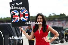 Grid Girl. 31.07.2016. Formula 1 World Championship, Rd 12, German Grand Prix, Hockenheim, Germany, Race Day.
