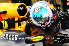 Daniel Ricciardo (AUS) Red Bull Racing RB12 on the grid. 31.07.2016. Formula 1 World Championship, Rd 12, German Grand Prix, Hockenheim, Germany, Race Day.