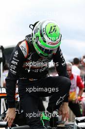 Nico Hulkenberg (GER) Sahara Force India F1 VJM09 on the grid. 31.07.2016. Formula 1 World Championship, Rd 12, German Grand Prix, Hockenheim, Germany, Race Day.