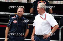 (L to R): Christian Horner (GBR) Red Bull Racing Team Principal with Dr Helmut Marko (AUT) Red Bull Motorsport Consultant. 31.07.2016. Formula 1 World Championship, Rd 12, German Grand Prix, Hockenheim, Germany, Race Day.