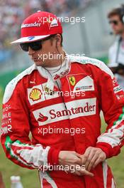 Kimi Raikkonen (FIN) Ferrari on the grid. 31.07.2016. Formula 1 World Championship, Rd 12, German Grand Prix, Hockenheim, Germany, Race Day.
