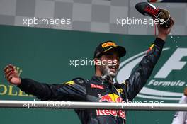 2nd place Daniel Ricciardo (AUS) Red Bull Racing RB12. 31.07.2016. Formula 1 World Championship, Rd 12, German Grand Prix, Hockenheim, Germany, Race Day.