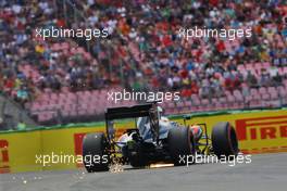 Fernando Alonso (ESP) McLaren MP4-31 sends sparks flying. 30.07.2016. Formula 1 World Championship, Rd 12, German Grand Prix, Hockenheim, Germany, Qualifying Day.