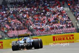 Marcus Ericsson (SWE) Sauber C35 sends sparks flying. 30.07.2016. Formula 1 World Championship, Rd 12, German Grand Prix, Hockenheim, Germany, Qualifying Day.