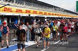 Fans pit lane walkabout. 28.07.2016. Formula 1 World Championship, Rd 12, German Grand Prix, Hockenheim, Germany, Preparation Day.