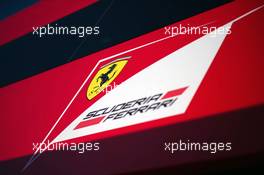 Ferrari logo. 22.07.2016. Formula 1 World Championship, Rd 11, Hungarian Grand Prix, Budapest, Hungary, Practice Day.