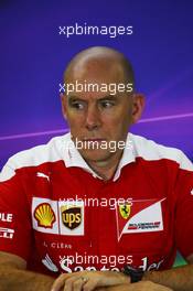 Jock Clear (GBR) Ferrari Engineering Director in the FIA Press Conference. 22.07.2016. Formula 1 World Championship, Rd 11, Hungarian Grand Prix, Budapest, Hungary, Practice Day.