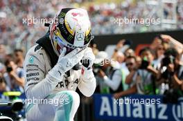 Race winner Lewis Hamilton (GBR) Mercedes AMG F1 celebrates in parc ferme. 24.07.2016. Formula 1 World Championship, Rd 11, Hungarian Grand Prix, Budapest, Hungary, Race Day.