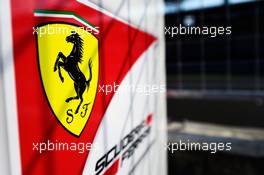 Ferrari logo. 24.07.2016. Formula 1 World Championship, Rd 11, Hungarian Grand Prix, Budapest, Hungary, Race Day.