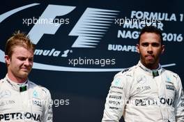 The podium (L to R): second placed Nico Rosberg (GER) Mercedes AMG F1 and race winner Lewis Hamilton (GBR) Mercedes AMG F1. 24.07.2016. Formula 1 World Championship, Rd 11, Hungarian Grand Prix, Budapest, Hungary, Race Day.
