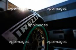 Pirelli tyre. 24.07.2016. Formula 1 World Championship, Rd 11, Hungarian Grand Prix, Budapest, Hungary, Race Day.