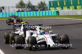 Felipe Massa (BRA) Williams FW38. 24.07.2016. Formula 1 World Championship, Rd 11, Hungarian Grand Prix, Budapest, Hungary, Race Day.