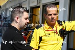Ricardo Penteado, Renault Sport F1 Team Head of Trackside Operations (Right). 23.07.2016. Formula 1 World Championship, Rd 11, Hungarian Grand Prix, Budapest, Hungary, Qualifying Day.