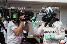 Nico Rosberg (GER) Mercedes AMG F1 celebrates his pole position in parc ferme. 23.07.2016. Formula 1 World Championship, Rd 11, Hungarian Grand Prix, Budapest, Hungary, Qualifying Day.