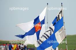 Finnish flags. 23.07.2016. Formula 1 World Championship, Rd 11, Hungarian Grand Prix, Budapest, Hungary, Qualifying Day.