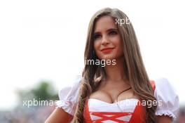 Grid girl. 24.07.2016. Formula 1 World Championship, Rd 11, Hungarian Grand Prix, Budapest, Hungary, Race Day.