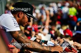 Lewis Hamilton (GBR) Mercedes AMG F1 signs autographs for the fans. 21.07.2016. Formula 1 World Championship, Rd 11, Hungarian Grand Prix, Budapest, Hungary, Preparation Day.