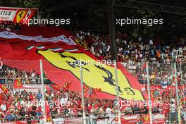 Ferrari fans with a large banner. 03.09.2016. Formula 1 World Championship, Rd 14, Italian Grand Prix, Monza, Italy, Qualifying Day.