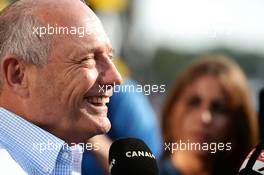 Ron Dennis (GBR) McLaren Executive Chairman with the media. 03.09.2016. Formula 1 World Championship, Rd 14, Italian Grand Prix, Monza, Italy, Qualifying Day.