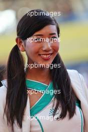 A grid girl. 06.10.2016. Formula 1 World Championship, Rd 17, Japanese Grand Prix, Suzuka, Japan, Preparation Day.