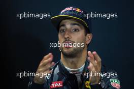 Daniel Ricciardo (AUS) Red Bull Racing in the FIA Press Conference. 29.05.2015. Formula 1 World Championship, Rd 6, Monaco Grand Prix, Monte Carlo, Monaco, Race Day.
