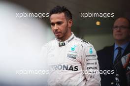 Race winner Lewis Hamilton (GBR) Mercedes AMG F1 on the podium. 29.05.2015. Formula 1 World Championship, Rd 6, Monaco Grand Prix, Monte Carlo, Monaco, Race Day.