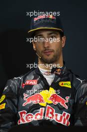 Daniel Ricciardo (AUS) Red Bull Racing in the FIA Press Conference. 29.05.2015. Formula 1 World Championship, Rd 6, Monaco Grand Prix, Monte Carlo, Monaco, Race Day.