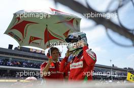 Sebastian Vettel (GER) Ferrari on the grid. 30.10.2016. Formula 1 World Championship, Rd 19, Mexican Grand Prix, Mexico City, Mexico, Race Day.