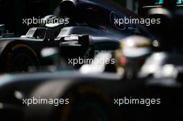 Nico Rosberg (GER) Mercedes AMG F1 W07 Hybrid and Lewis Hamilton (GBR) Mercedes AMG F1 W07 Hybrid on the grid. 30.10.2016. Formula 1 World Championship, Rd 19, Mexican Grand Prix, Mexico City, Mexico, Race Day.