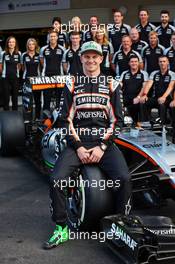 Nico Hulkenberg (GER) Sahara Force India F1 at a team photograph. 29.10.2016. Formula 1 World Championship, Rd 19, Mexican Grand Prix, Mexico City, Mexico, Qualifying Day.