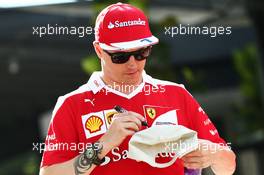 Kimi Raikkonen (FIN) Ferrari. 30.09.2016. Formula 1 World Championship, Rd 16, Malaysian Grand Prix, Sepang, Malaysia, Friday.