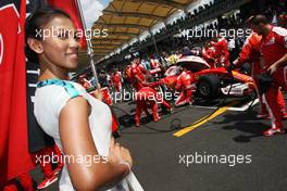 Grid girl. 02.10.2016. Formula 1 World Championship, Rd 16, Malaysian Grand Prix, Sepang, Malaysia, Sunday.