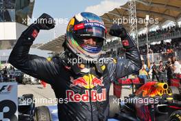 Race winner Daniel Ricciardo (AUS) Red Bull Racing celebrates in parc ferme. 02.10.2016. Formula 1 World Championship, Rd 16, Malaysian Grand Prix, Sepang, Malaysia, Sunday.
