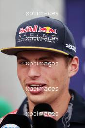 Max Verstappen (NLD) Red Bull Racing with the media. 29.09.2016. Formula 1 World Championship, Rd 16, Malaysian Grand Prix, Sepang, Malaysia, Thursday.
