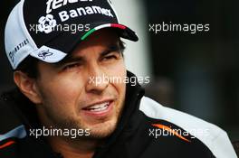 Sergio Perez (MEX) Sahara Force India F1. 28.04.2016. Formula 1 World Championship, Rd 4, Russian Grand Prix, Sochi Autodrom, Sochi, Russia, Preparation Day.