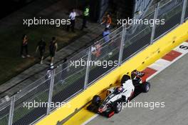 Romain Grosjean (FRA) Haas F1 Team VF-16. 17.09.2016. Formula 1 World Championship, Rd 15, Singapore Grand Prix, Marina Bay Street Circuit, Singapore, Qualifying Day.
