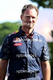 Christian Horner (GBR), Red Bull Racing, Sporting Director  18.09.2016. Formula 1 World Championship, Rd 15, Singapore Grand Prix, Marina Bay Street Circuit, Singapore, Race Day.