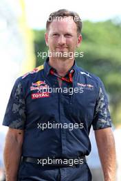 Christian Horner (GBR), Red Bull Racing, Sporting Director  18.09.2016. Formula 1 World Championship, Rd 15, Singapore Grand Prix, Marina Bay Street Circuit, Singapore, Race Day.