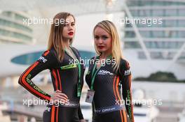Sahara Force India F1 Team - Hype Energy Drink girls. 24.11.2016. Formula 1 World Championship, Rd 21, Abu Dhabi Grand Prix, Yas Marina Circuit, Abu Dhabi, Preparation Day.