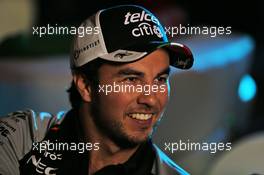 Sergio Perez (MEX) Sahara Force India F1. 24.11.2016. Formula 1 World Championship, Rd 21, Abu Dhabi Grand Prix, Yas Marina Circuit, Abu Dhabi, Preparation Day.