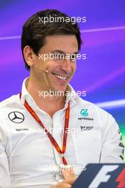 Toto Wolff (GER) Mercedes AMG F1 Shareholder and Executive Director in the FIA Press Conference. 21.10.2016. Formula 1 World Championship, Rd 18, United States Grand Prix, Austin, Texas, USA, Practice Day.