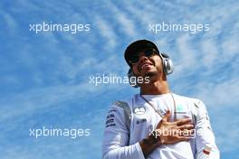 Lewis Hamilton (GBR) Mercedes AMG F1 on the drivers parade. 23.10.2016. Formula 1 World Championship, Rd 18, United States Grand Prix, Austin, Texas, USA, Race Day.
