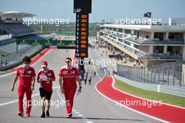 Sebastian Vettel (GER) Ferrari walks the circuit with the team. 20.10.2016. Formula 1 World Championship, Rd 18, United States Grand Prix, Austin, Texas, USA, Preparation Day.