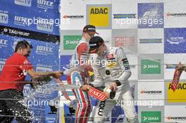 podium, Ralf Aron (EST) Prema Powerteam Dallara F312 – Mercedes-Benz, Maximilian Günther (GER) Prema Powerteam Dallara F312 – Mercedes-Benz,  23.04.2016. FIA F3 European Championship 2016, Round 2, Race 2, Hungaroring, Hungary