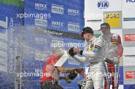 podium, Ralf Aron (EST) Prema Powerteam Dallara F312 – Mercedes-Benz, Maximilian Günther (GER) Prema Powerteam Dallara F312 – Mercedes-Benz,  23.04.2016. FIA F3 European Championship 2016, Round 2, Race 2, Hungaroring, Hungary