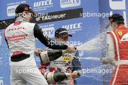rookie podium, Joel Eriksson (SWE) Motopark Dallara F312 – Volkswagen, Ben Barnicoat (GBR) HitechGP Dallara F312 – Mercedes-Benz, Guanyu Zhou (CHN) Motopark Dallara F312 – Volkswagen,  24.04.2016. FIA F3 European Championship 2016, Round 2, Race 2, Hungaroring, Hungary
