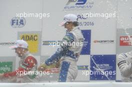 podium, champagne shower, 14.05.2016. FIA F3 European Championship 2016, Round 3, Race 1, Pau, France