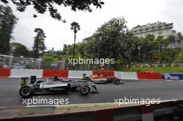 Pedro Piquet (BRA) Van Amersfoort Racing Dallara F312 – Mercedes-Benz, David Beckmann (GER) kfzteile24 Mücke Motorsport Dallara F312 – Mercedes-Benz,  14.05.2016. FIA F3 European Championship 2016, Round 3, Race 2, Pau, France